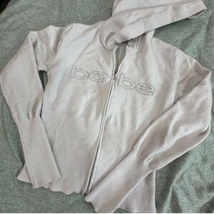 Bebe Heather Gray Hooded Jacket